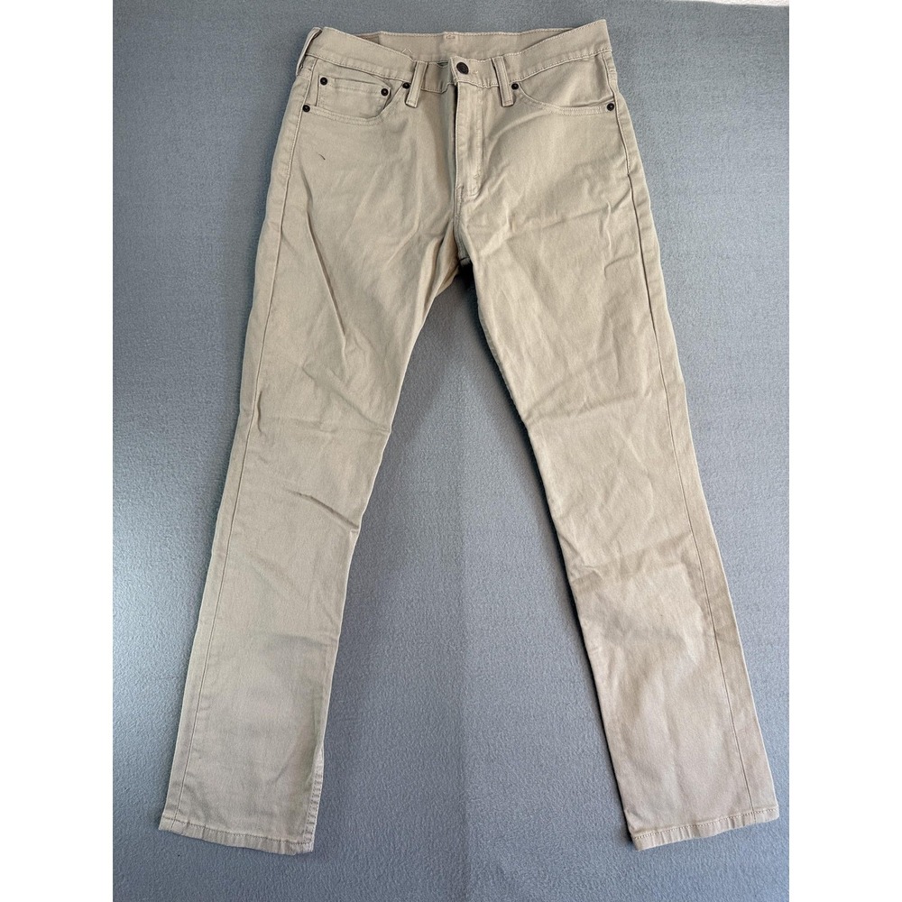 Levi's 511 Jeans Mens 34x32 Beige Khaki Slim Tapered Denim Casual Pants